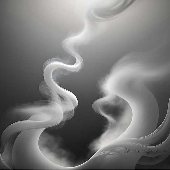 Abstract Gray Smoke photography Art-Limited Edition signed by Original Artist - Picture 1 of 1